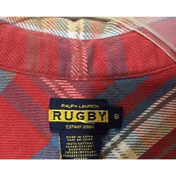 Ralph Lauren Women’s Rugby Plaid Button Up Shirt Size 6 - Picture 3 of 3